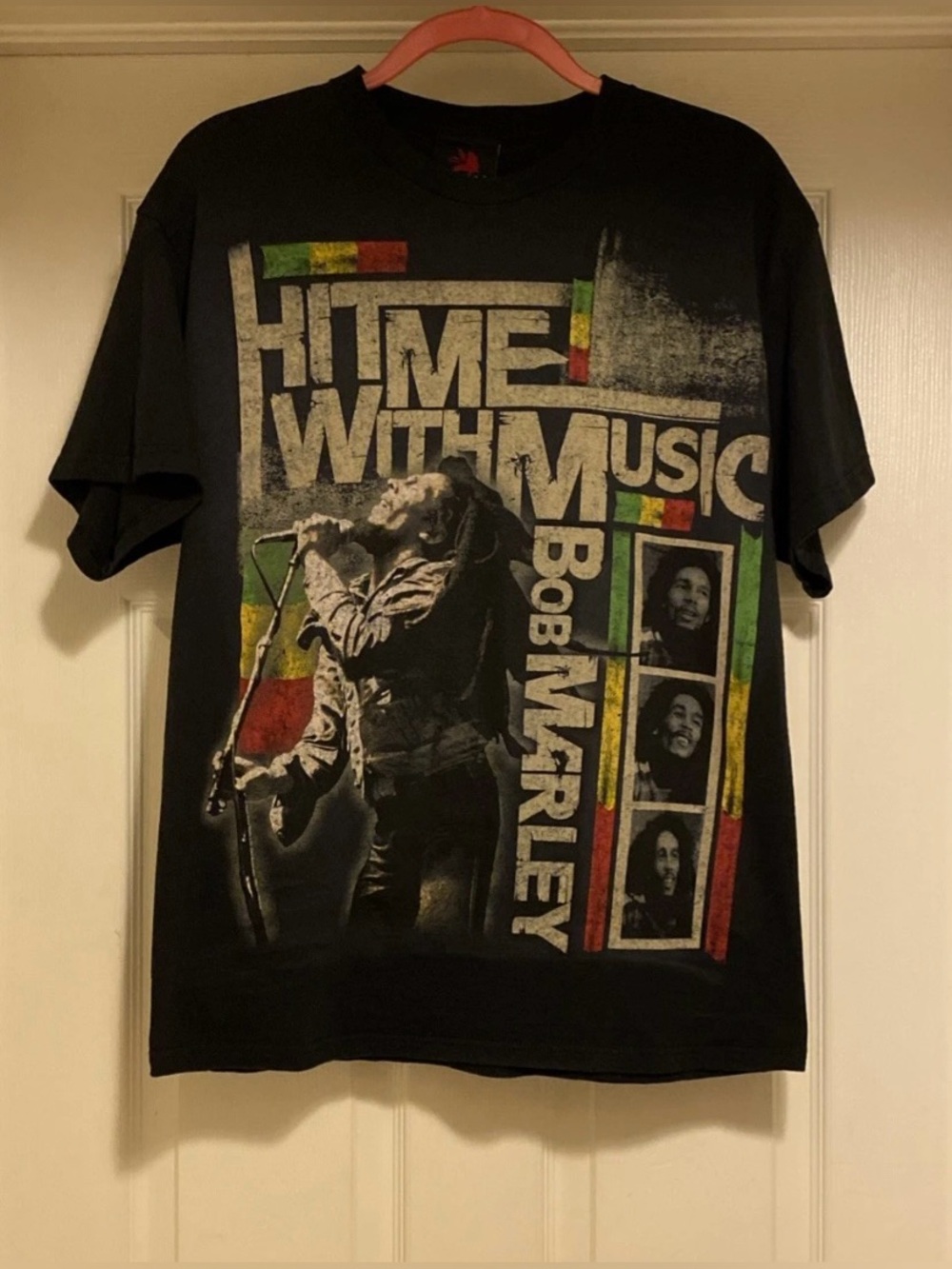 Vtg Zion Rootswear Bob Marley Graphic T-Shirt Roots Rock Reggae Music Sz L